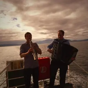 Chamberlain & Haywood performing onbaord Caledonian MacBrayne Ferry